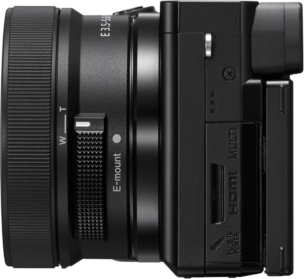 Sony ILCE6100KB Alpha 6100 Mirrorless 4K Video Camera with E PZ 16-50mm Lens - Black