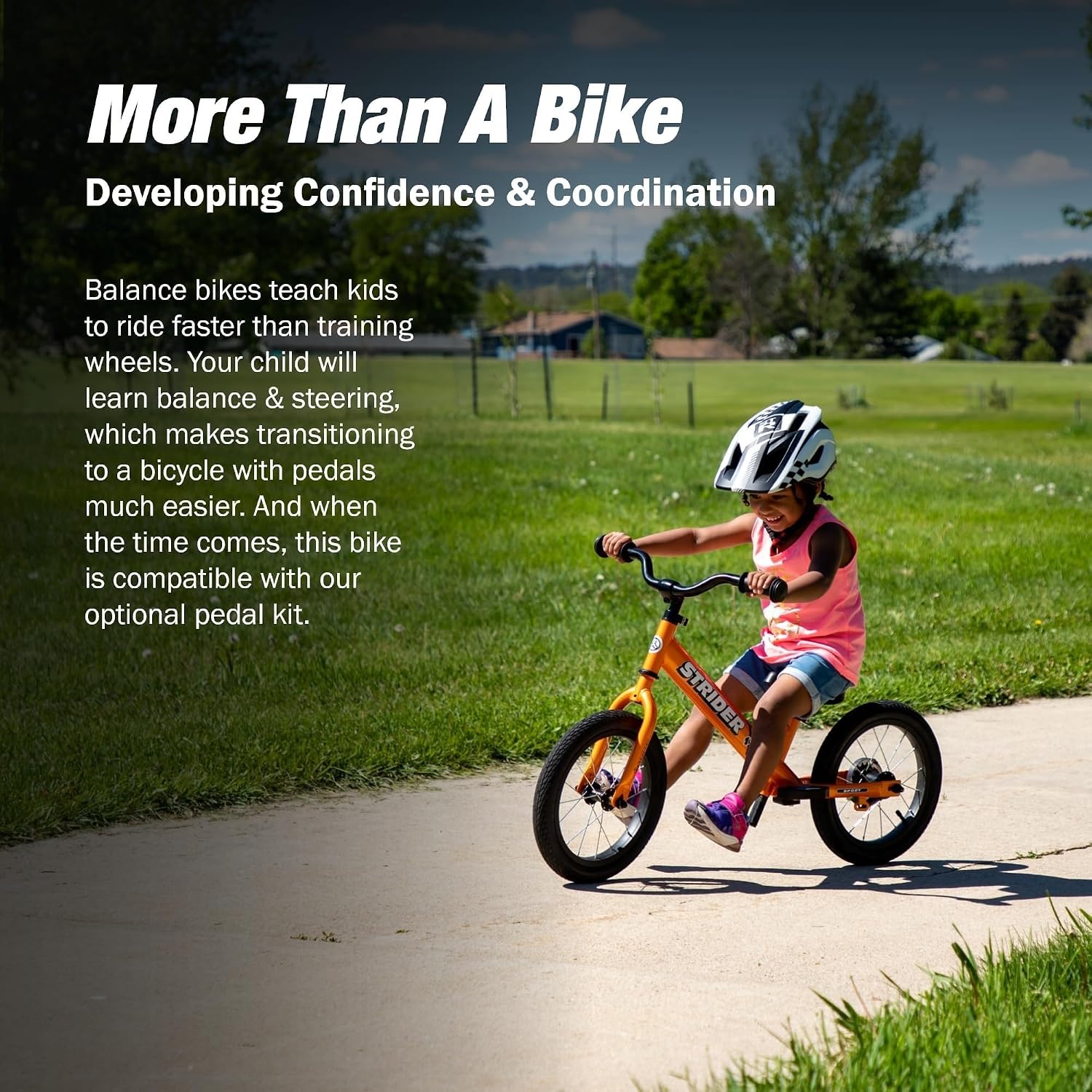 Strider 14x Classic, Balance Bike for Kids 3 to 6 Years - Includes Custom Grips, Padded Seat, Performance Footrest & All-Purpose Tires - Easy Assembly & Adjustments
