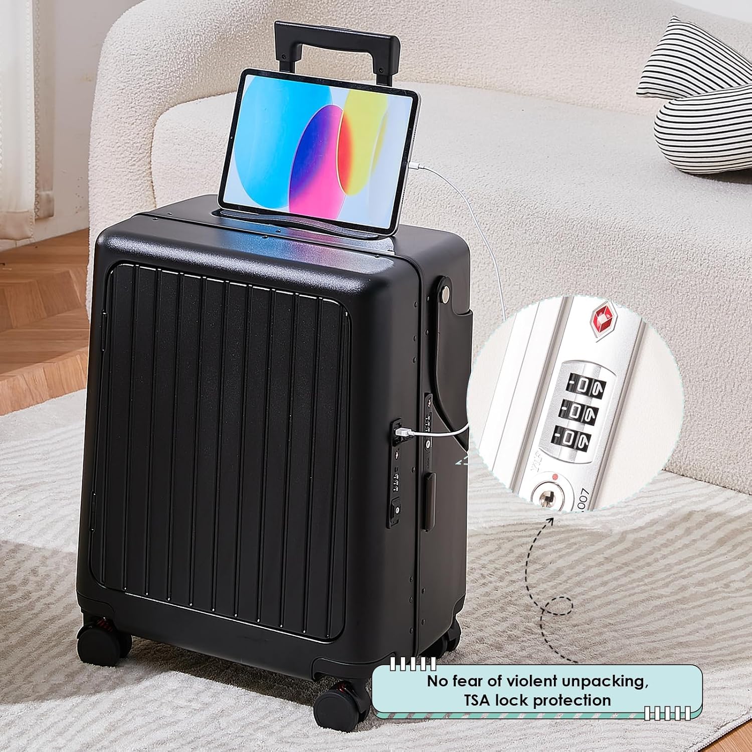 24' Ride-On CHECKED Luggage with Child Seat – Kids Travel Stroller Suitcase | 40L Large Capacity, USB Port & TSA Lock | Durable ABS+PC Hard Shell