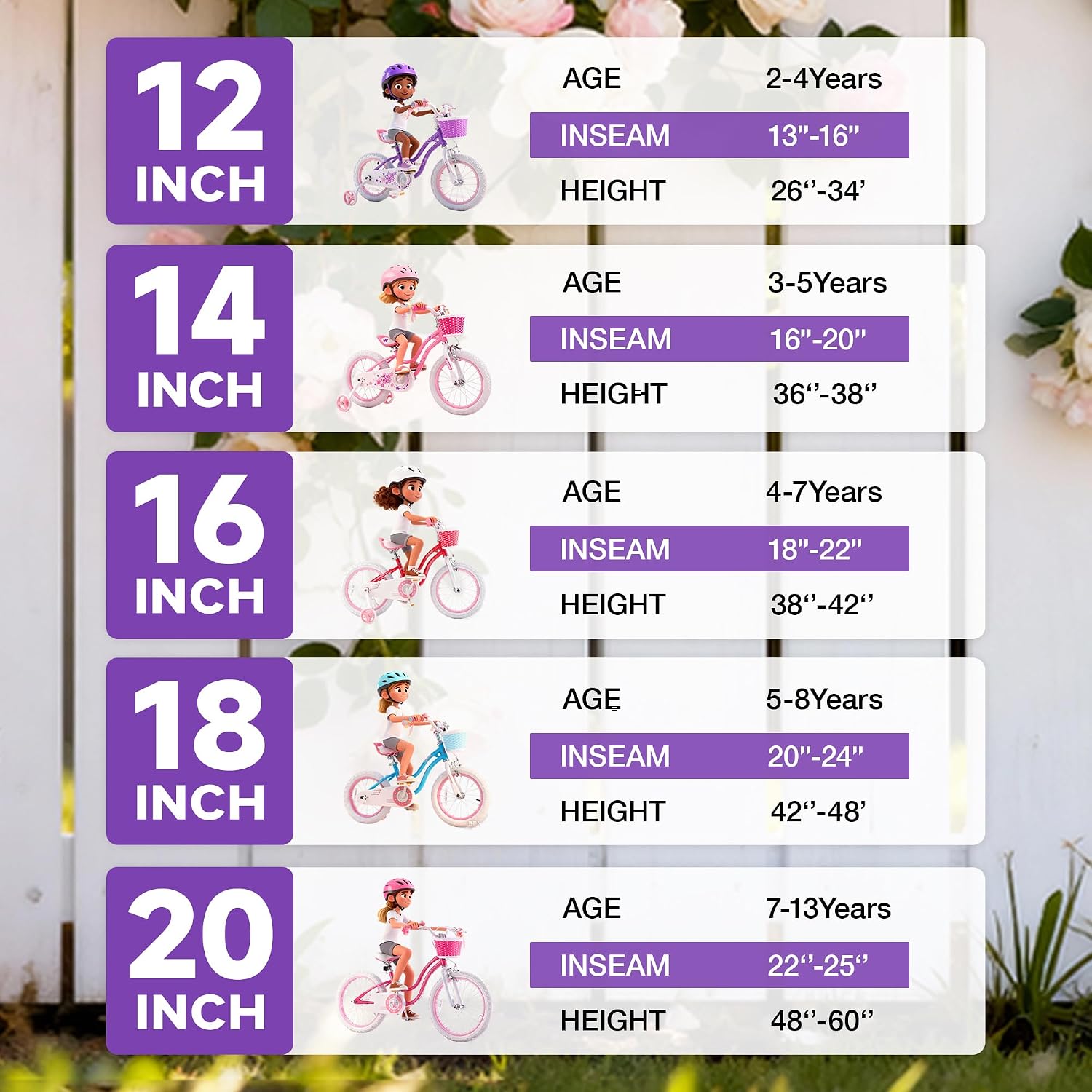 RoyalBaby Girls Bike with Training Wheels, Stargirl Kids Bicycle 14 Inch Toddlers to Big Kids 3-5 Years, Lavender