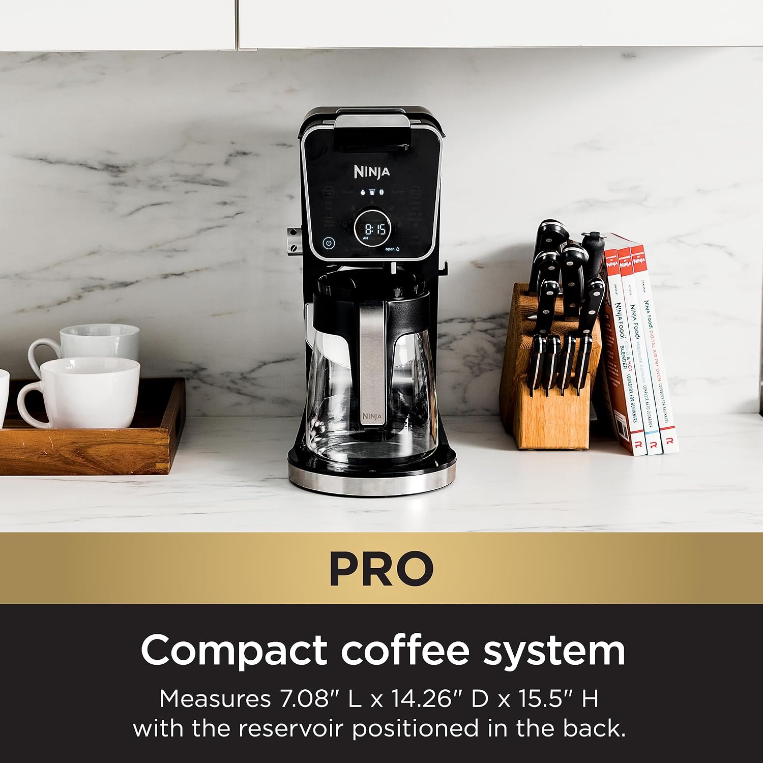 Ninja Specialty Drip Coffee Maker | DualBrew™ Pro Specialty Coffee Machine w/ Frother, Paper Filter | Brew with Pods & Grounds, K Cups Compatible | 4 Brew Styles, 13 Cup to Pot Sizes | Black, CFP301