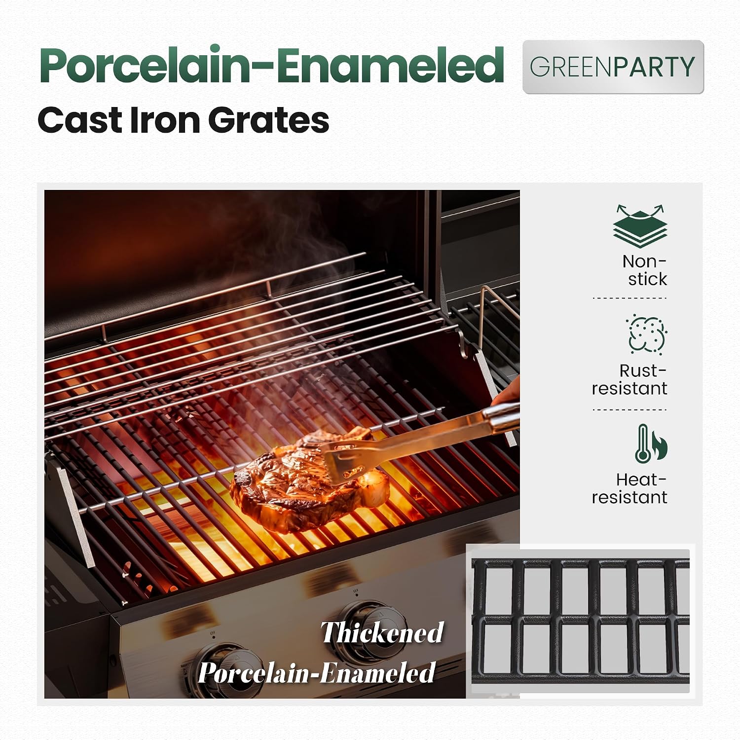 3-Burner Gas and Charcoal Grill Combo with Offset Smoker, 30,000 BTU Dual Fuel Grill, 839 Sq. In. Cooking Area BBQ Grill, Ideal for Outdoor Cooking Patio Backyard Balcony