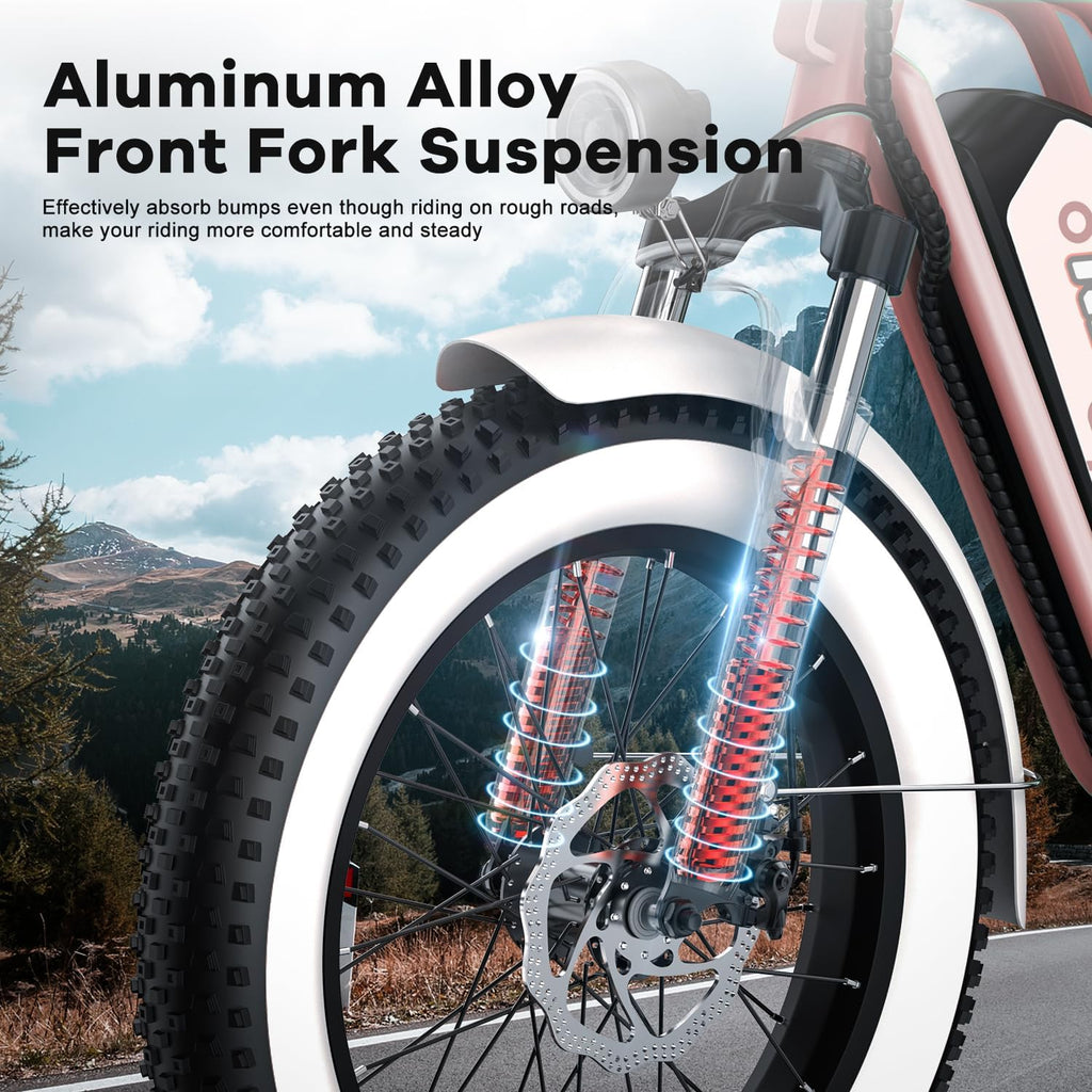 Electric Bike for Adults, 20'x 4' Fat Tire 35MPH Cargo Ebike with Seat, 1450W Peak 2 Seater Commute Bike with 48V 20AH Removable 960WH Battery, 80 Miles Max Range 7-Speed Step-Thru Electric Bicycle