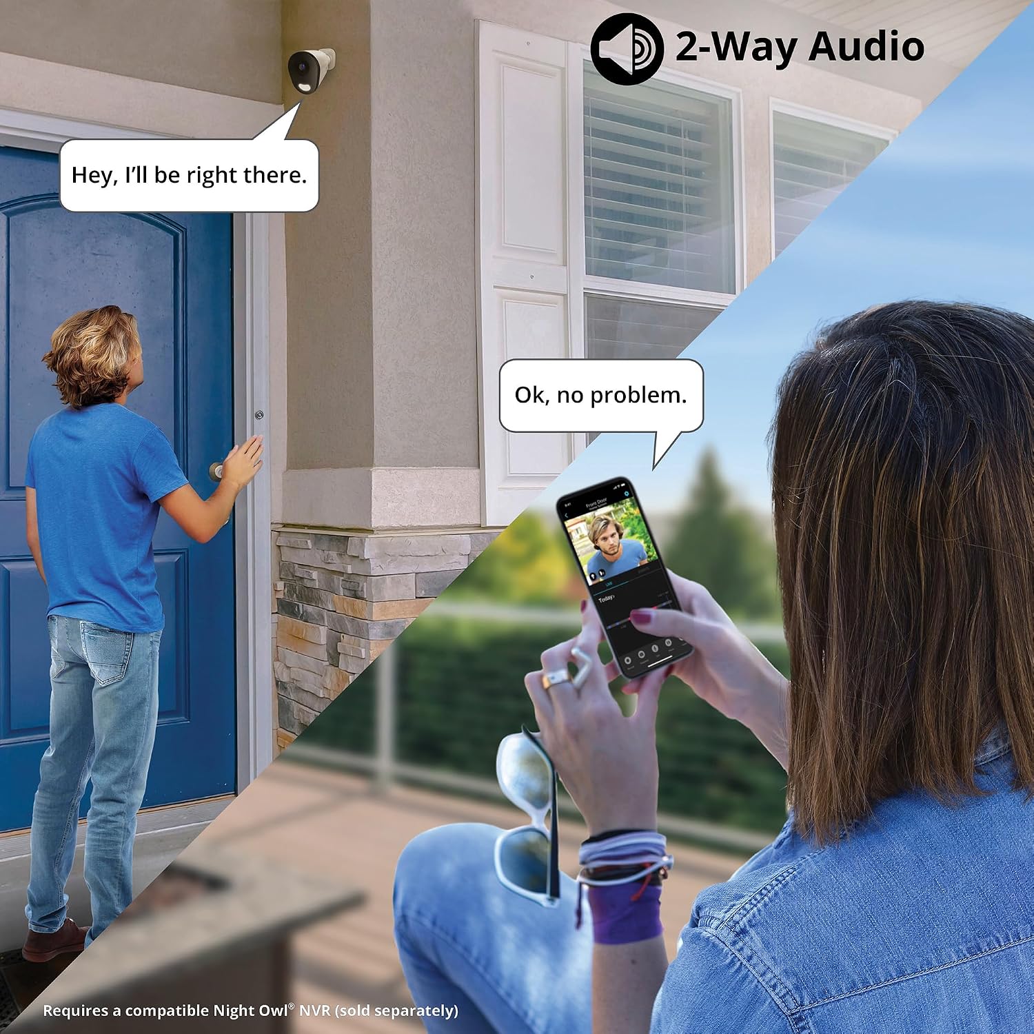 Night Owl Add On Wired IP 4K HD Indoor/Outdoor Deterrence Cameras with 2-Way Audio (2 Pack)