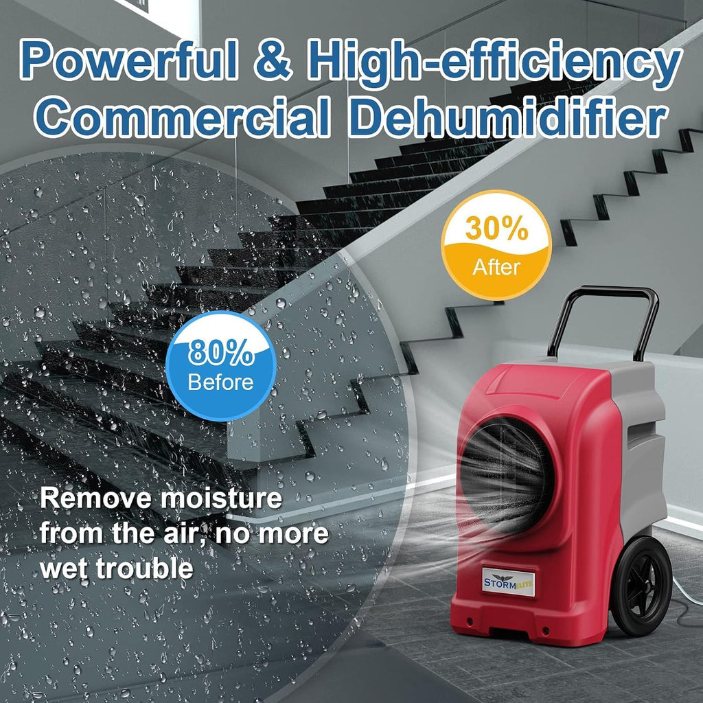 ALORAIR 270 Pints Commercial Dehumidifier with Pump, Whole House Dehumidifiers for Large Room, Industrial Large Dehu with Drain Hose for Basement, Water Damage Restore, Limited 5 Years Warranty