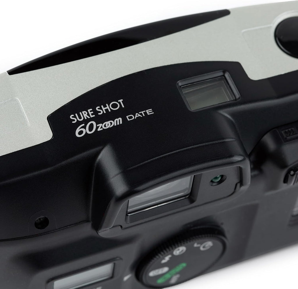 Canon Sure Shot 60 Zoom SAF 35mm Point and Shoot Film Camera w/Canon Zoom Lens 38-60mm. Built-in flash and film rewinder. (Renewed)