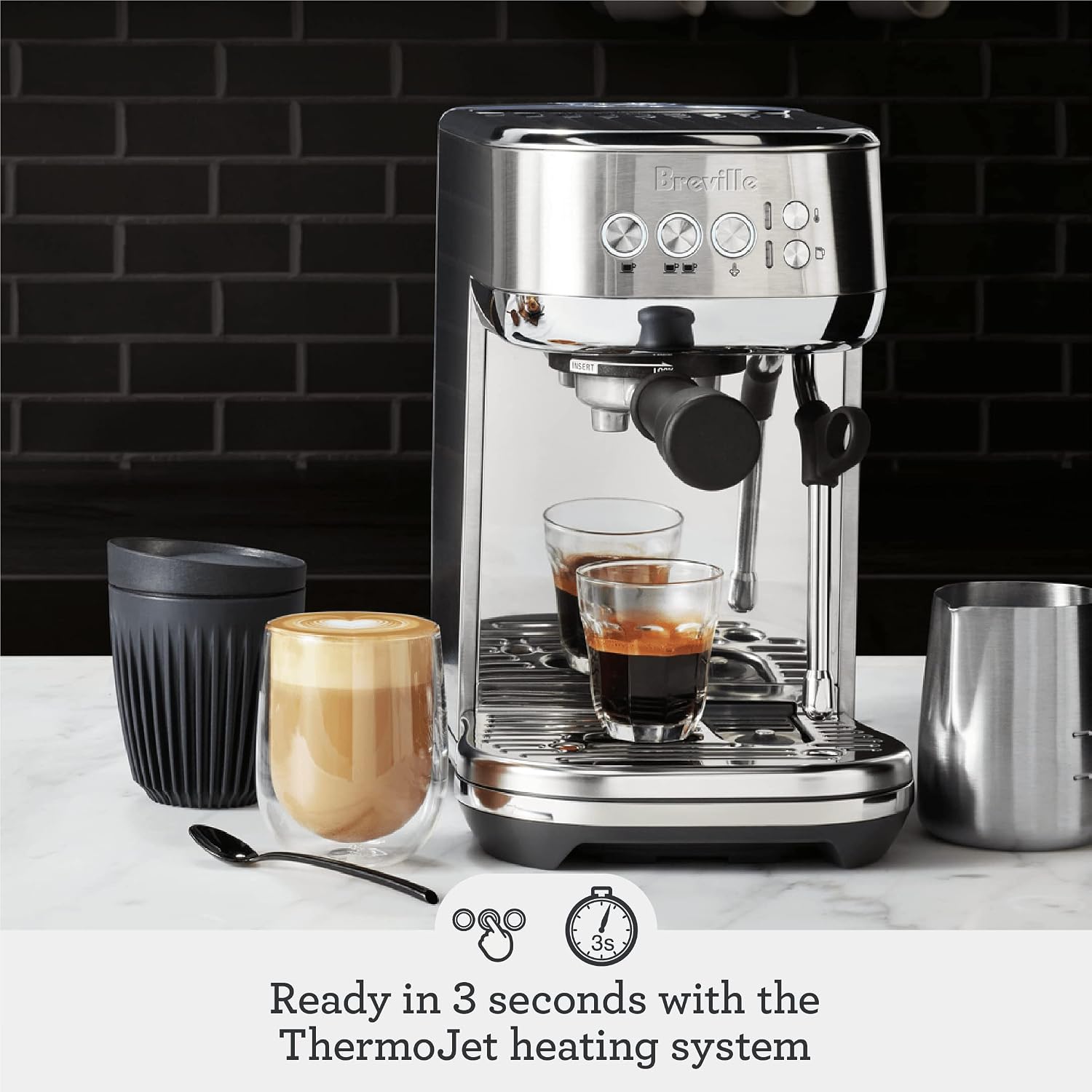 Breville Bambino Plus Espresso Machine BES500OLT, Olive Tapenade