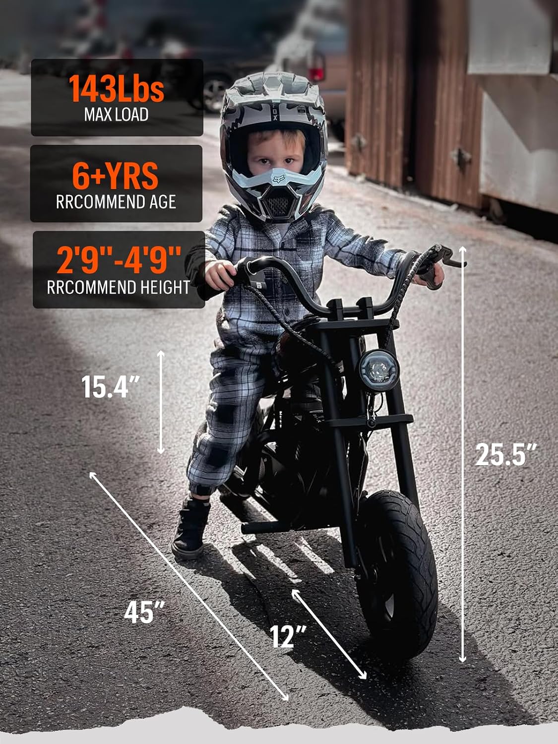 Hyper GoGo Electric Dirt Bike for Kids, [Ideal Gift] Electric Motorcycle with Ambient Light, Music Player, Simulated Fog Emission, Up to 10MPH & 60 Minutes Continuous Ride(Radiant Black)