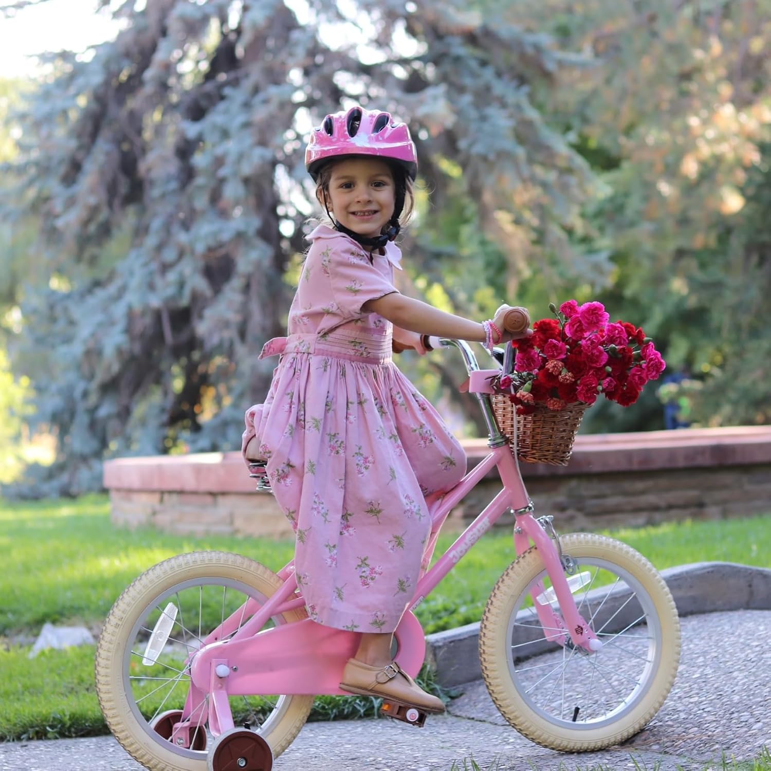 JOYSTAR Girls Bike for 2-12 Years Old Toddlers and Kids, 12' 14' 16' 18' 20' Retro Style Kids Bike with Training Wheels, 18 20 Inch Children Bicycle with Kickstand