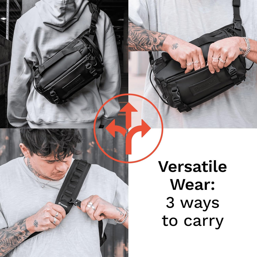 WANDRD ROGUE V1 6L Sling: Compact Camera Sling and Crossbody Bag with Fast Access, 3-Way Carry– Lightweight Everyday Bag Great for Travel, Photography, and Daily Use (Wasatch Green)