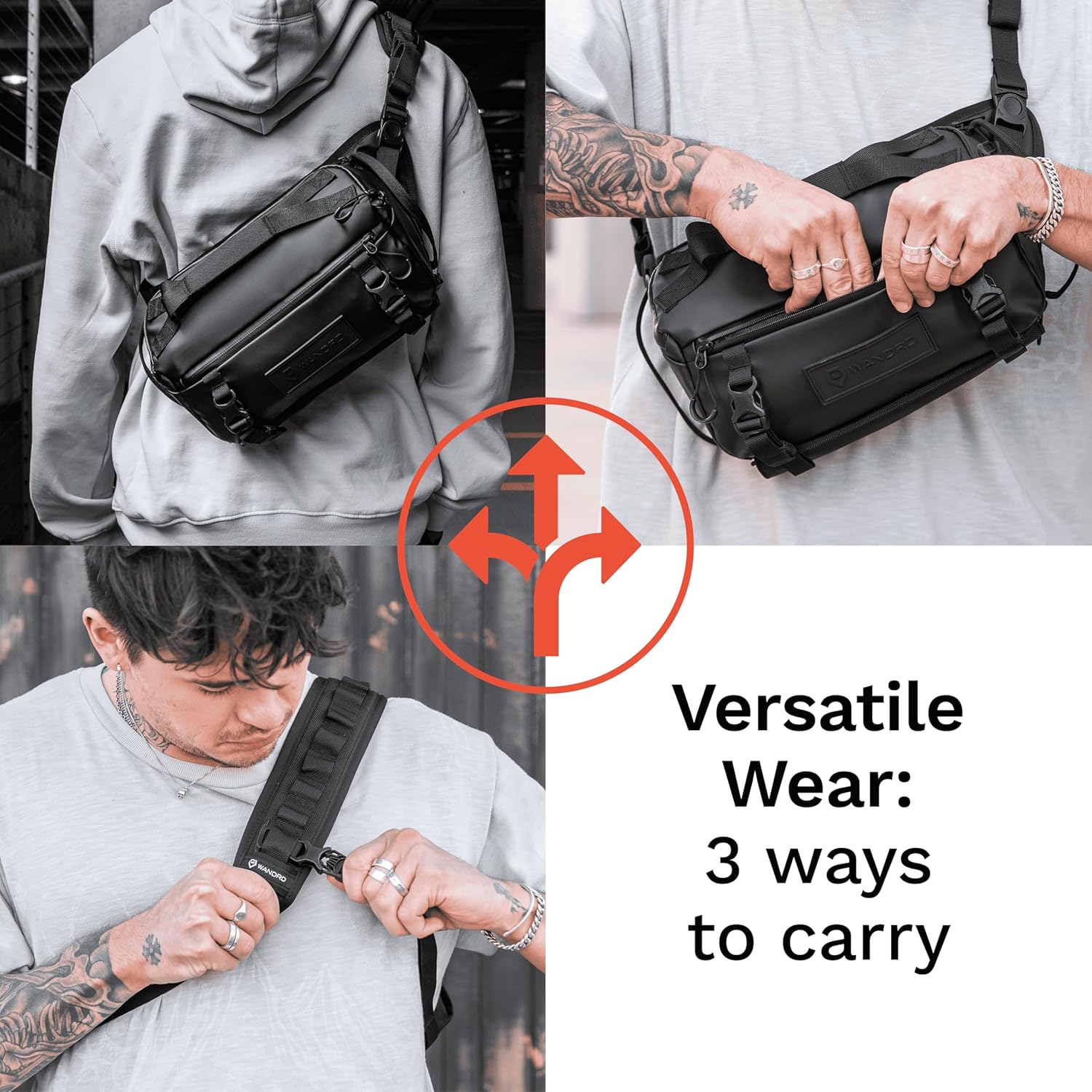 WANDRD ROGUE V1 6L Sling: Compact Camera Sling and Crossbody Bag with Fast Access, 3-Way Carry– Lightweight Everyday Bag Great for Travel, Photography, and Daily Use (Wasatch Green)