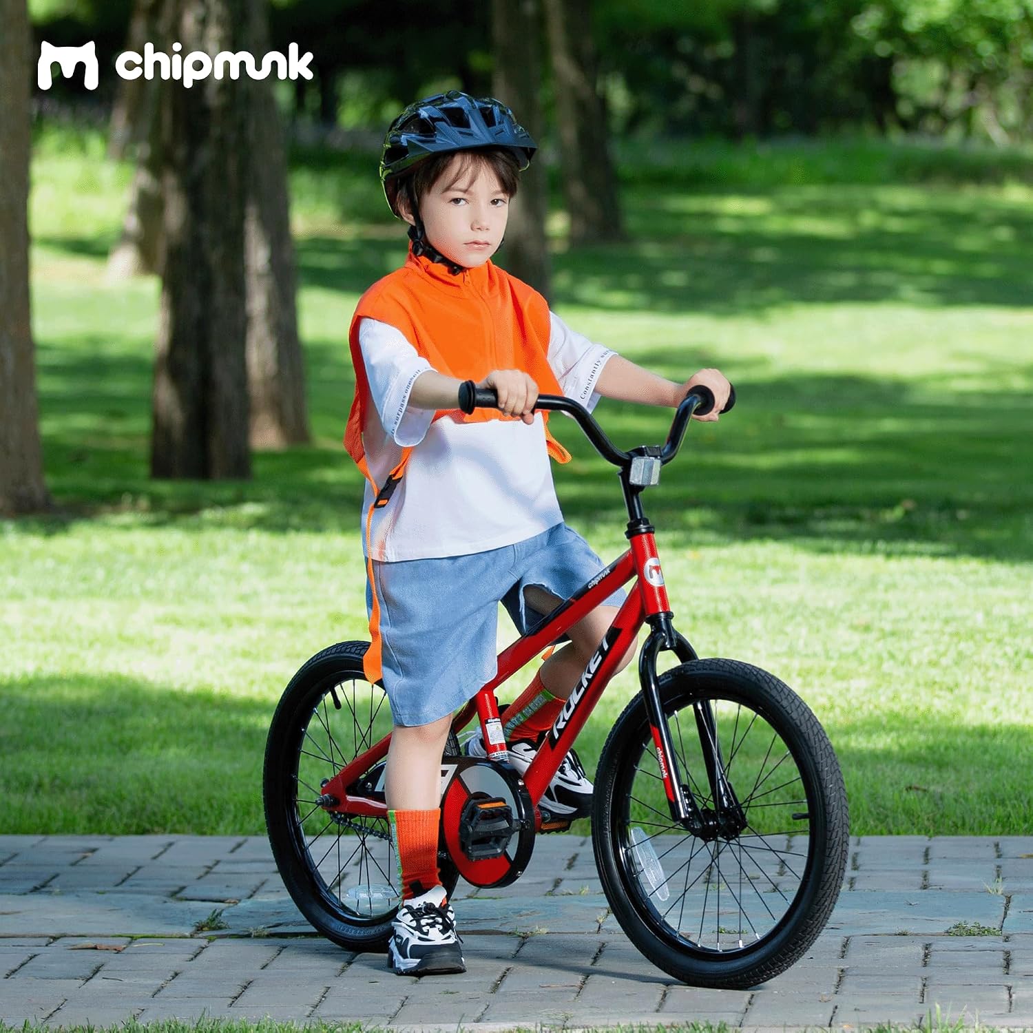 Chipmunk Kids Bike 12 14 16 18 Inch Bicycle with Training Wheels Beginners Boys Girls Ages 3-10 Years Multiple Colors