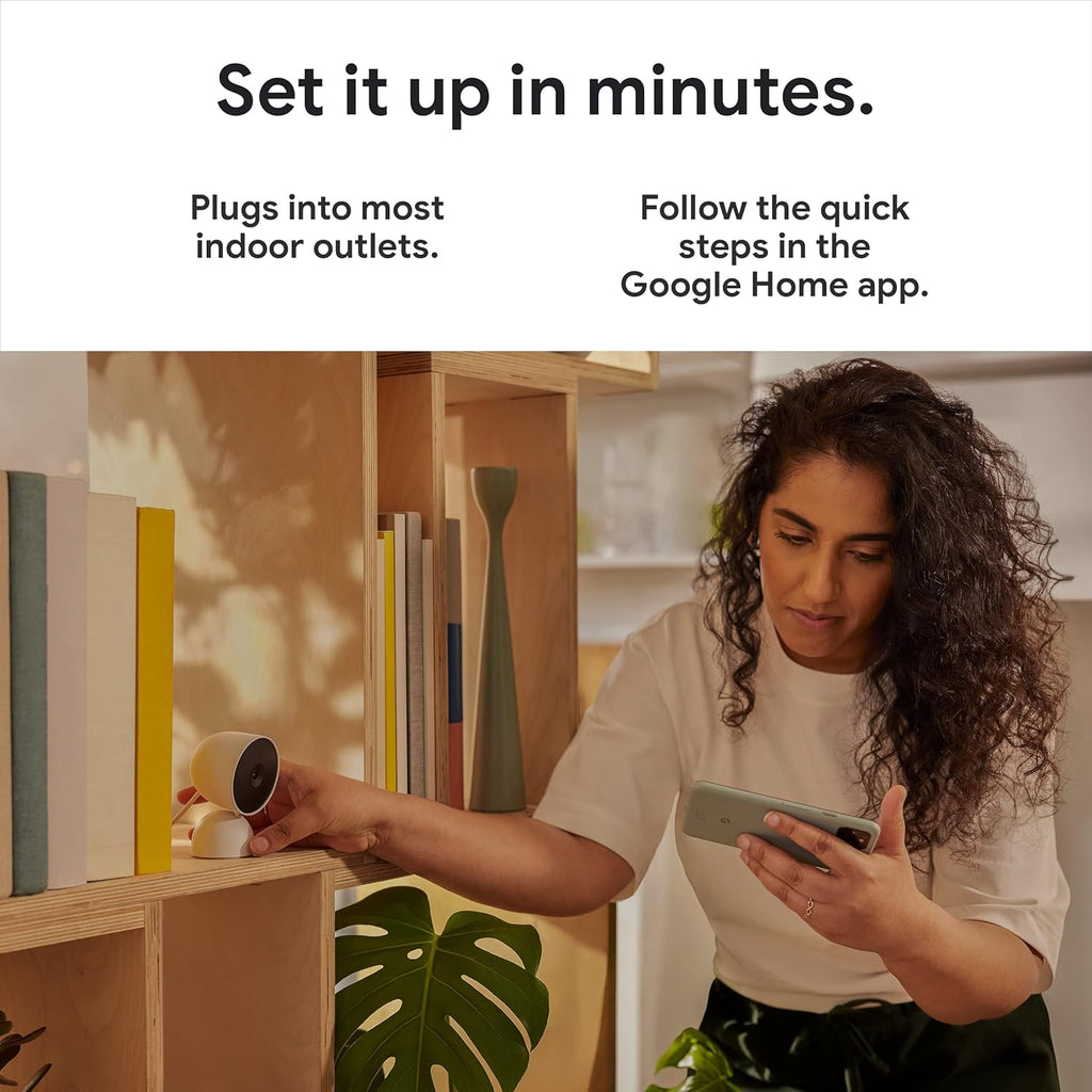 Google Nest Security Cam (Wired) - 2nd Generation - Fog, 1080p, Motion Only