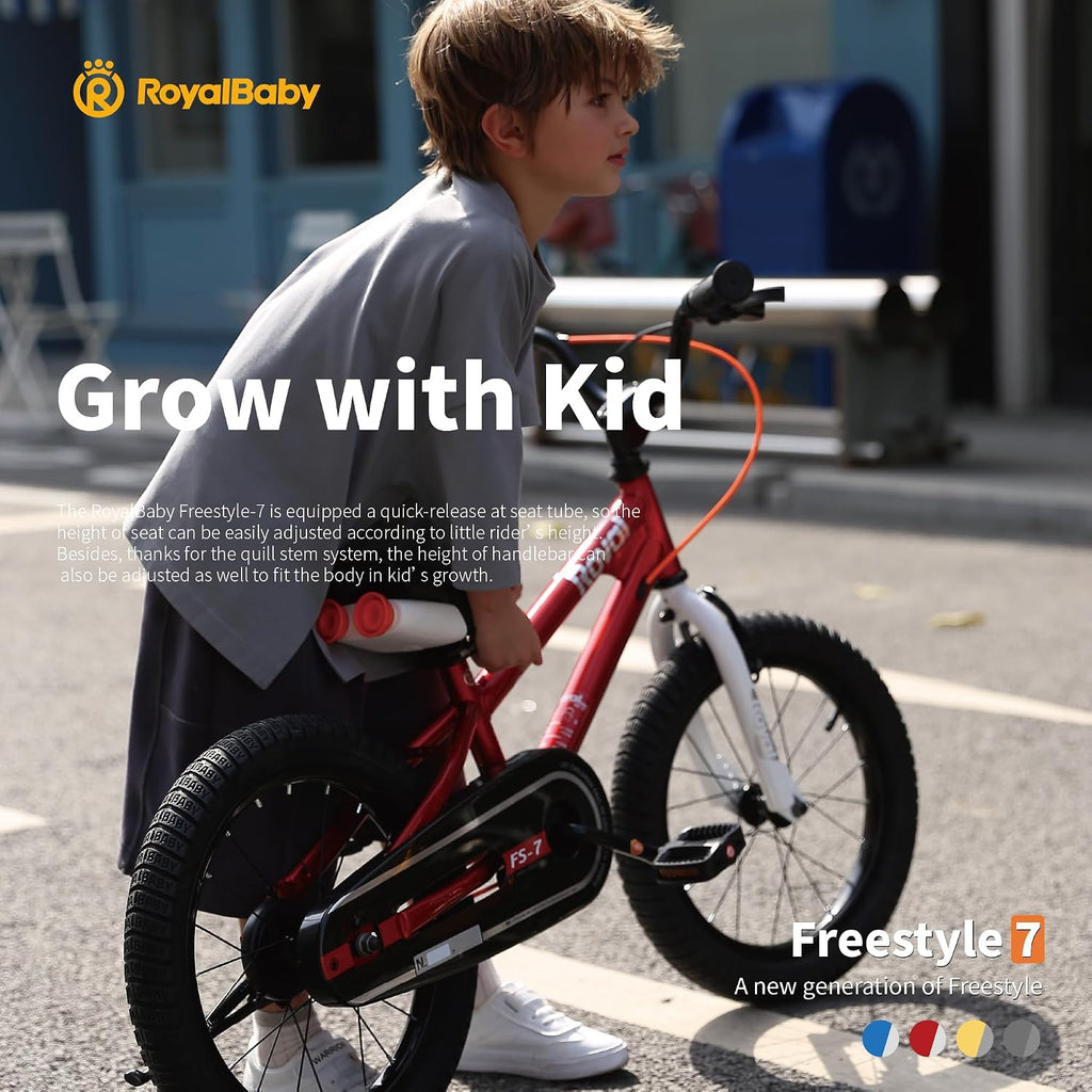 RoyalBaby Kids Bike with Dual Handbrake for Beginners,12 14 16 18 20 Inch Bicycle for Boys & Girls Ages 3-10 Years