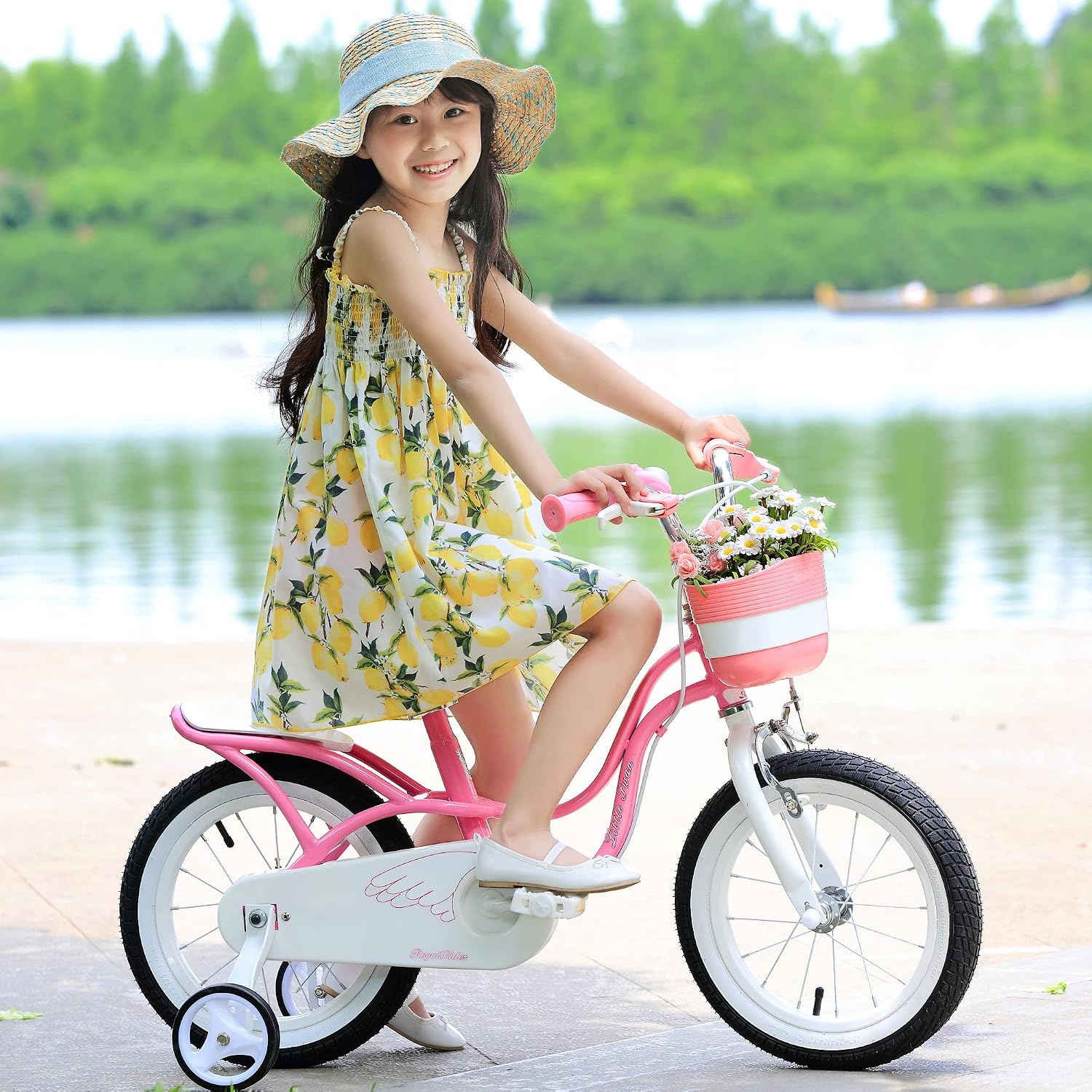 Royalbaby Princess Girls Kids Bike 12 14 16 18 20 Inch Children Bicycle with Basket for Age 3-12 Years