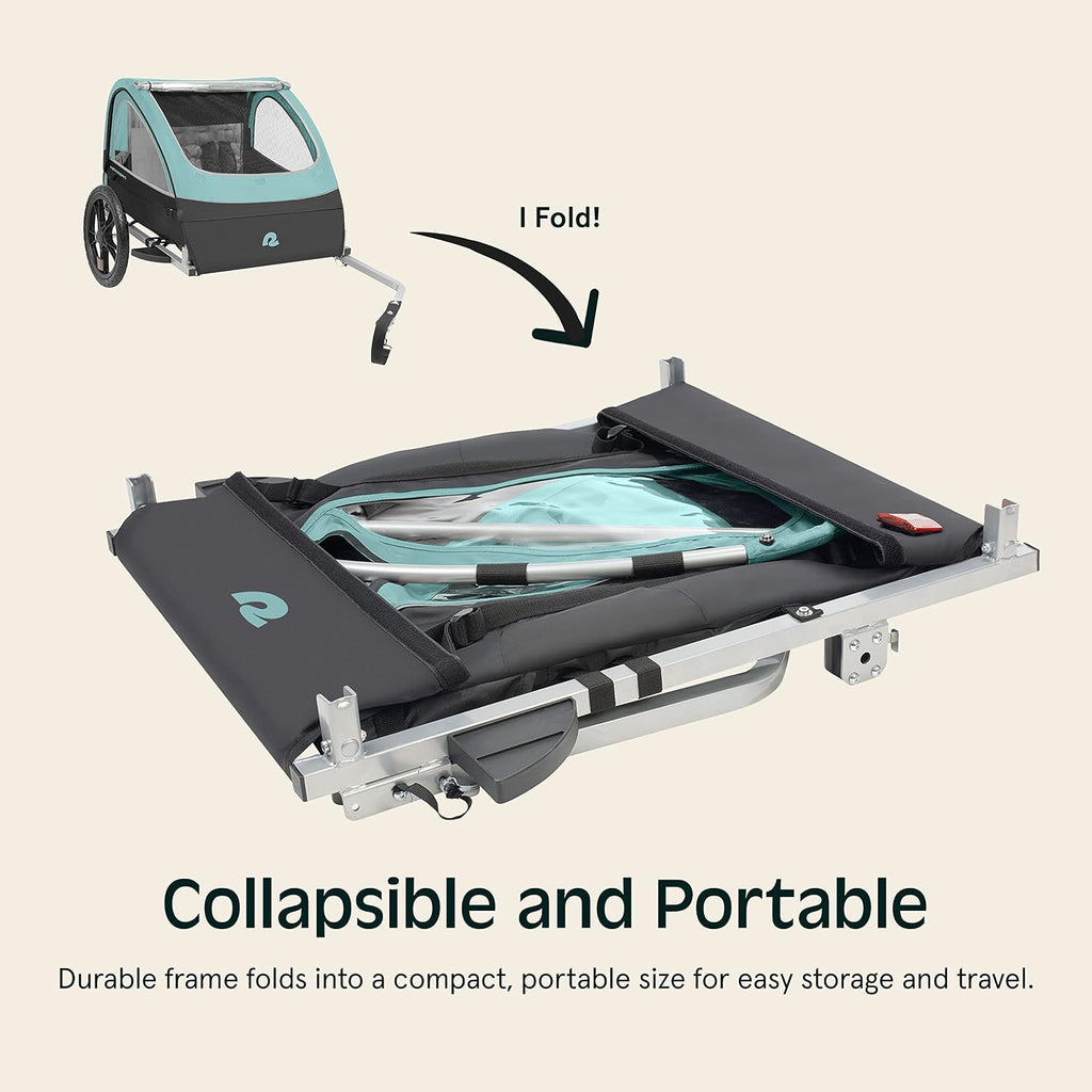 Retrospec Rover Kids Bicycle Trailer Single and Double Passenger Children's Foldable