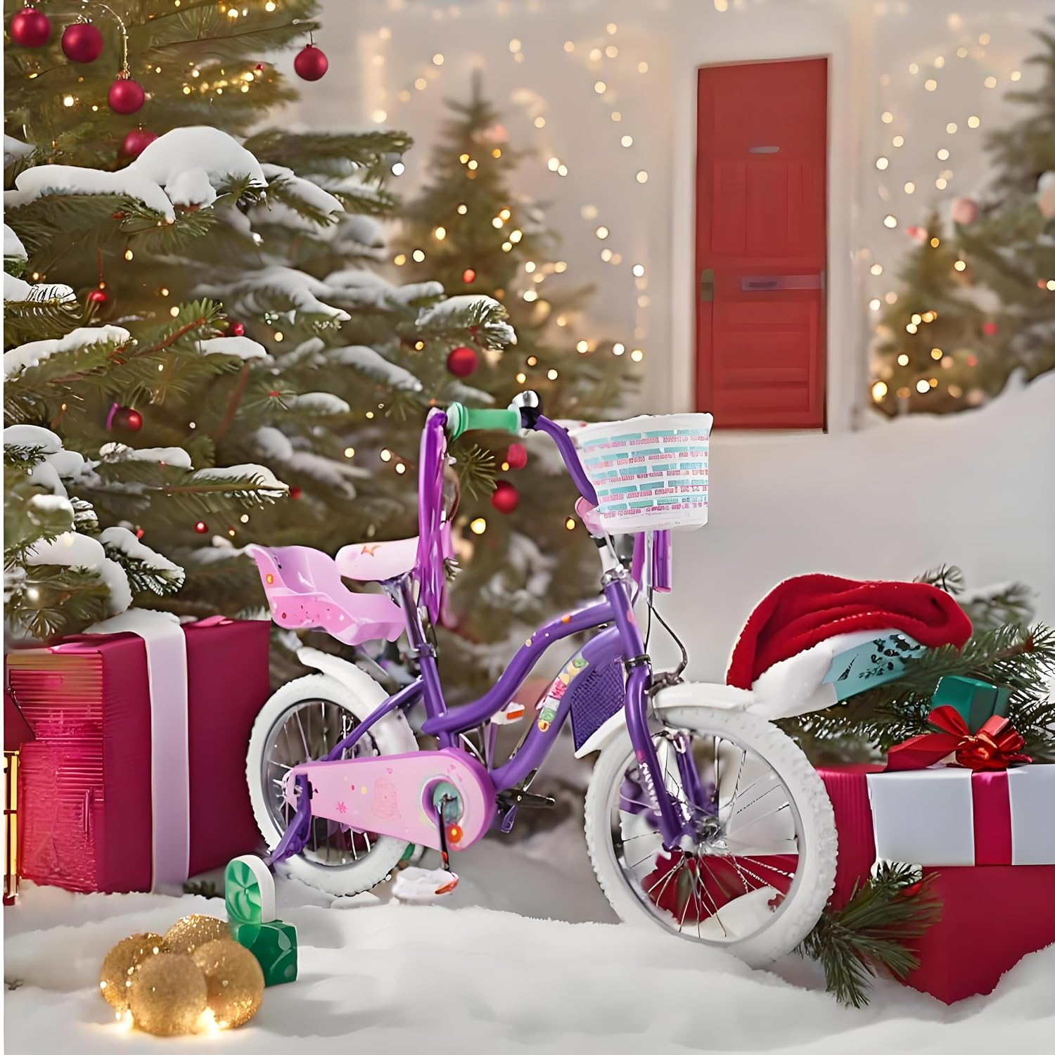 Kid's Bike Steel Frame Children Bicycle Little Princess Style 12-14-16-18-20 Inch with Training Wheel