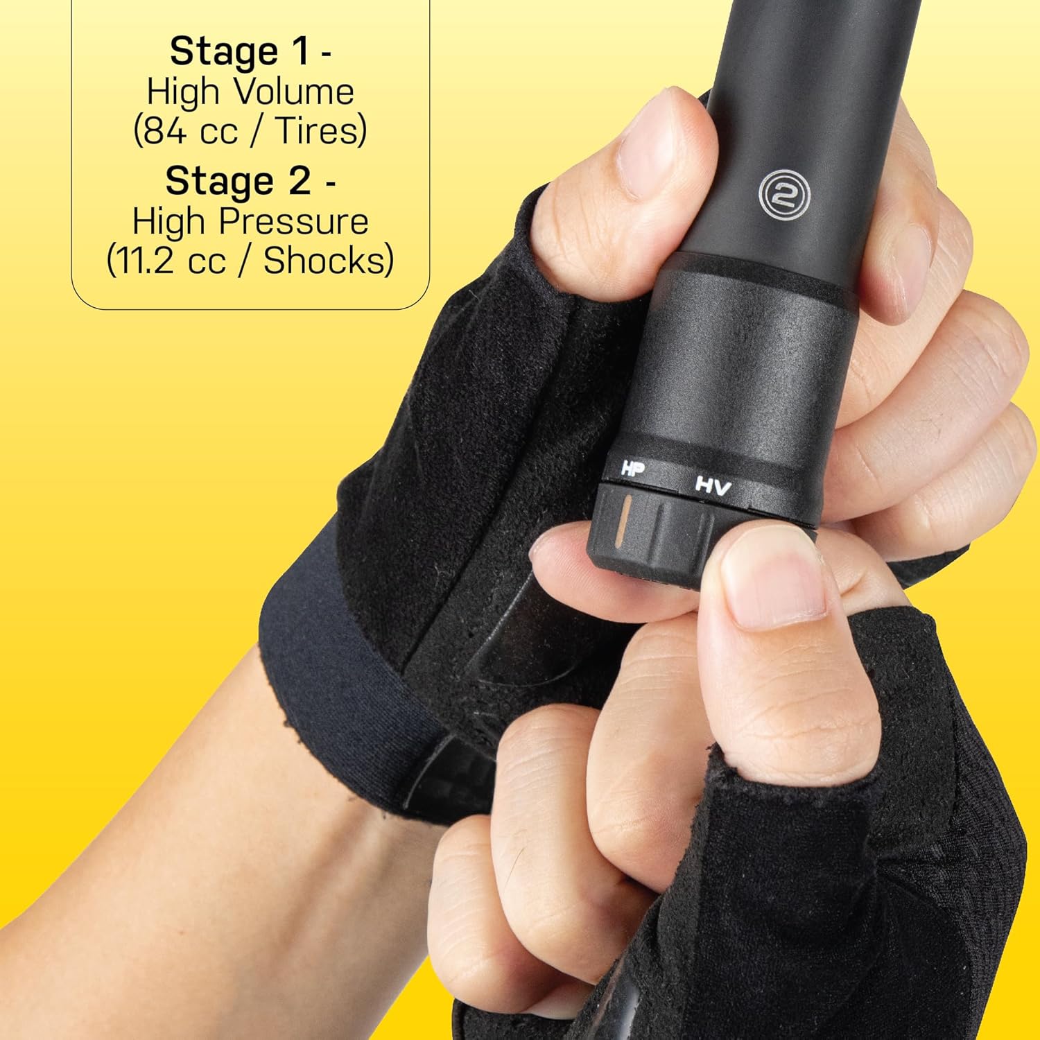 Topeak Mountain Digital 2Stage Bike Pump – Dual-Mode High-Pressure/High-Volume Shock Pump with Digital Gauge, SmartHead ThreadLock & Pressure-Rite Valve System