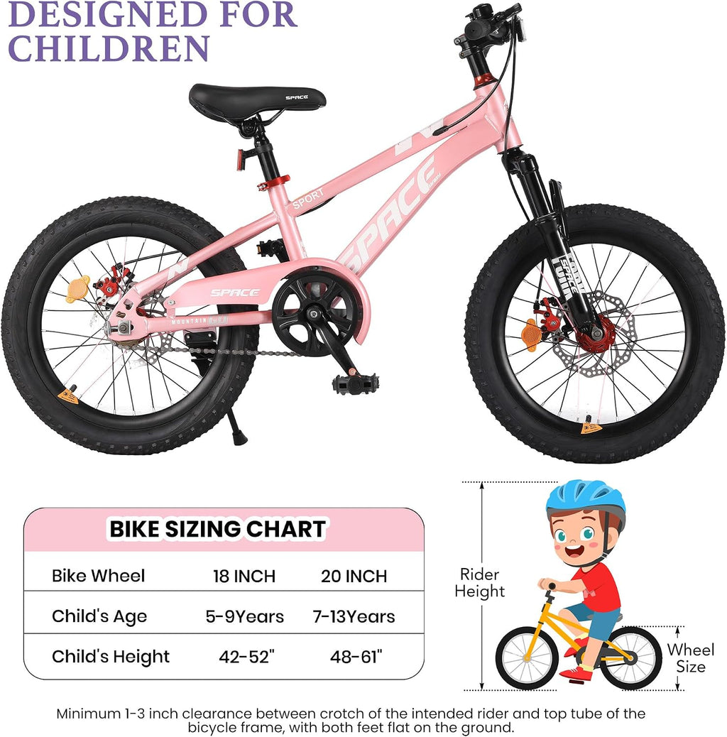 Kids Bike-18 20 Inch Bike for Boys and Girls Bicycle with Adjustable Seat and Handbrake, Bikes for Kids 7-13