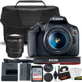 Canon EOS Rebel T7 DSLR Camera with 18-55mm Lens Starter Bundle + Includes: EOS Bag + Ultra 128GB Card + Clean and Care Kit + More