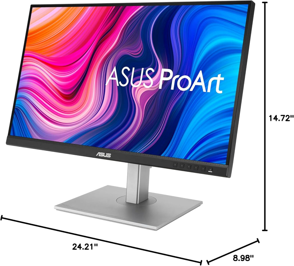 ASUS ProArt Display 27' Monitor PA278CV - WQHD (2560 x 1440), IPS, 100% sRGB, 100% Rec. 709, ΔE < 2, Calman Verified, USB Hub, USB-C, DisplayPort Daisy-Chaining, HDMI, Eye Care, Height Adjustable