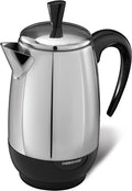Farberware Electric Coffee Percolator,Stainless Steel Basket,Automatic Keep Warm,No-Drip Spout,8 Cup,(Pack of 6)