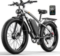 E·Bycco Peak 6000W Dual Motor Electric Bike for Adults, 47MPH 105 Miles Range, 52V 32AH Battery 24' x4.0 Fat Tire Hydraulic Disc Brakes Fast Off-Road E-Bicycle