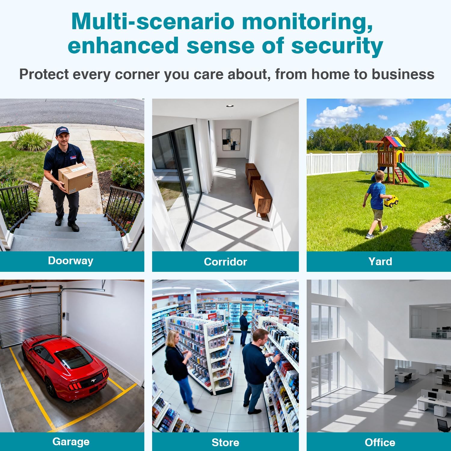 10CH Expandable Wireless Security Camera System with 10.1' Monitor 4pcs 5MP Indoor Outdoor Camera 1-Way Audio Night Vision Motion Detection Home Business CCTV Surveillance 1TB HDD