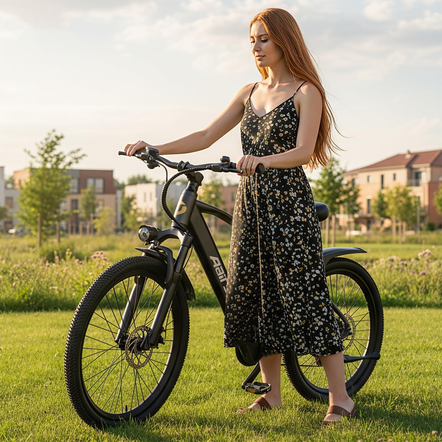 Electric Bike 24' / 26', 22Mph Speed & & Peak 750W Motor, 36V 10 / 13AH Lithium Battery & 7/21-Speed Gear, Max Range 40+ Miles(Pedal-Assist), Electric Mountain Bicycle for Adults Women Men