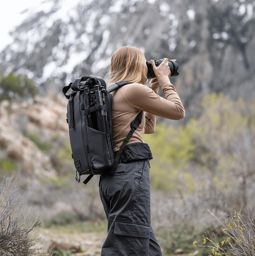 WANDRD PRVKE Rolltop 21L V4 Photography Bundle – Expandable Travel Camera Backpack with Essential Camera Cube and Laptop Sleeve