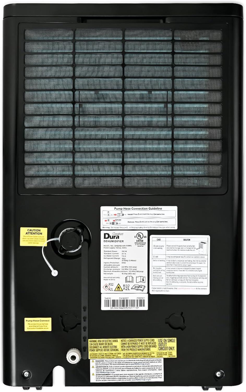 dehumidifier (Black, with pump no wifi)