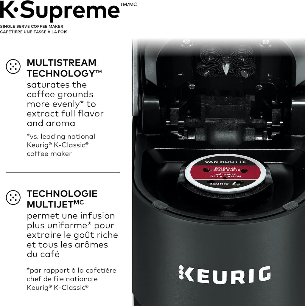 Keurig K-Supreme Coffee Maker, Single Serve K-Cup Pod Coffee Brewer, With MultiStream Technology, 66 Oz Dual-Position Reservoir