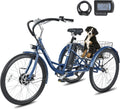 VIRIBUS Electric Tricycle for Adults, 24 26 inch Electric Trike with 468Wh Removable Battery, 250W/350W(Peak 500W) 3 Wheel Electric Bikes for Seniors, Motorized Adult Tricycles Women Men 330 lb.