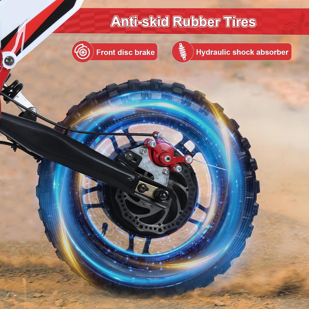 Electric Dirt Bike for Kids - Mini Motocross Off Road Motorcycle, 36V 500W Pocket Motorbike, High Speed 25KM/H, 10-Inch Wheels-Kids Electric Dirt Bike