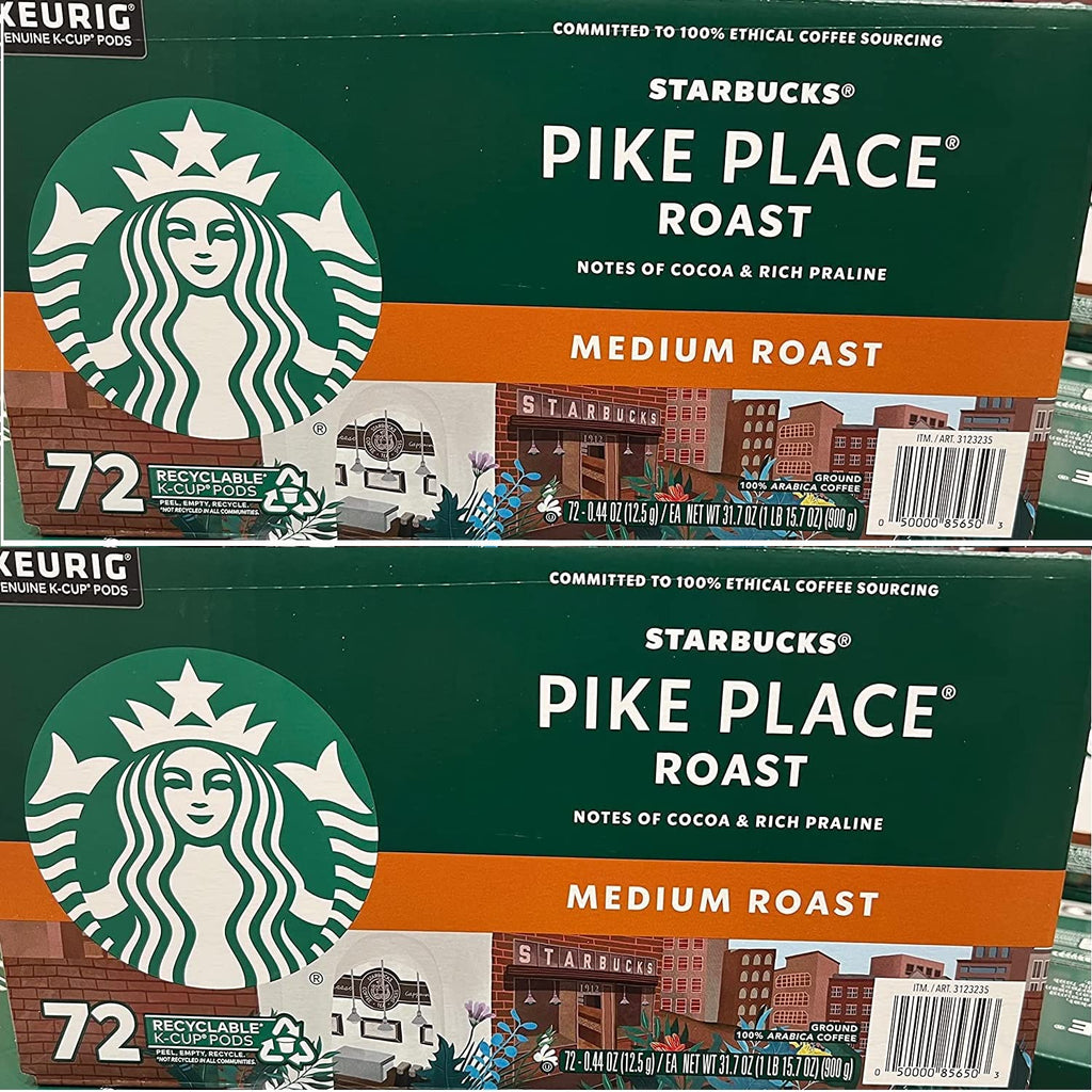 Starbucks Pike Place Roast K-Cups for Keurig - 144 Count