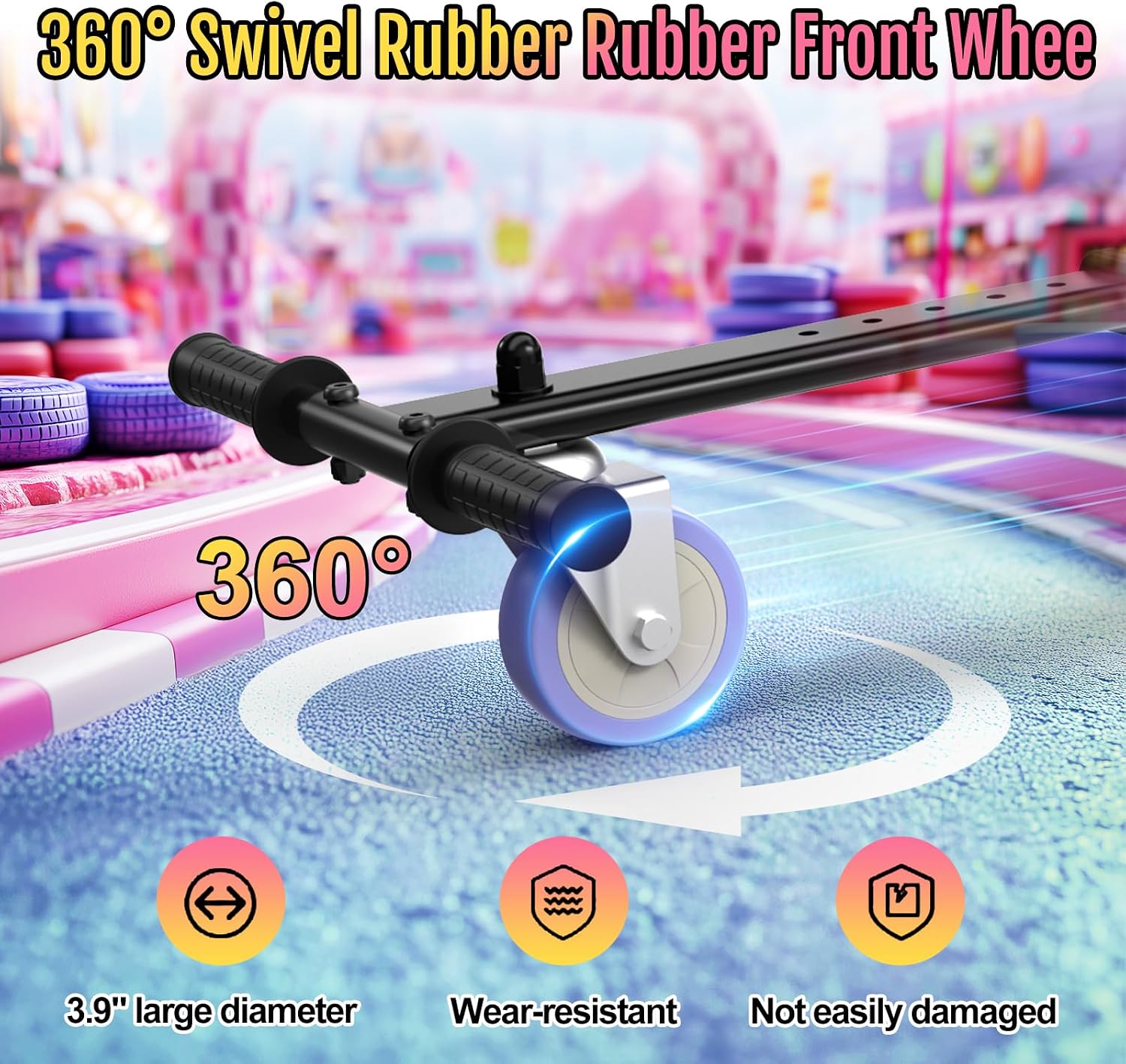 Scooter Seat Attachment, Scooter with Go Kart for Kids Boys Girls Adults, LED Lights, Bluetooth(Include Go-Kart)