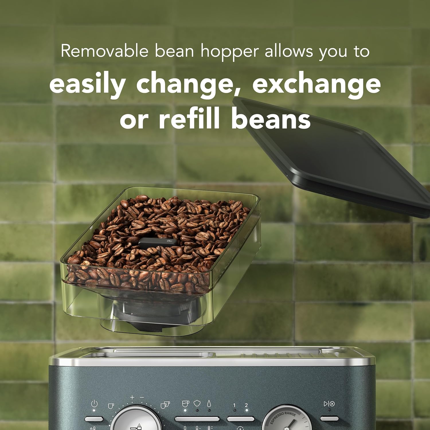KitchenAid Semi Automatic Espresso Machine with Burr Grinder, 2.5L, Juniper, KES6551JP