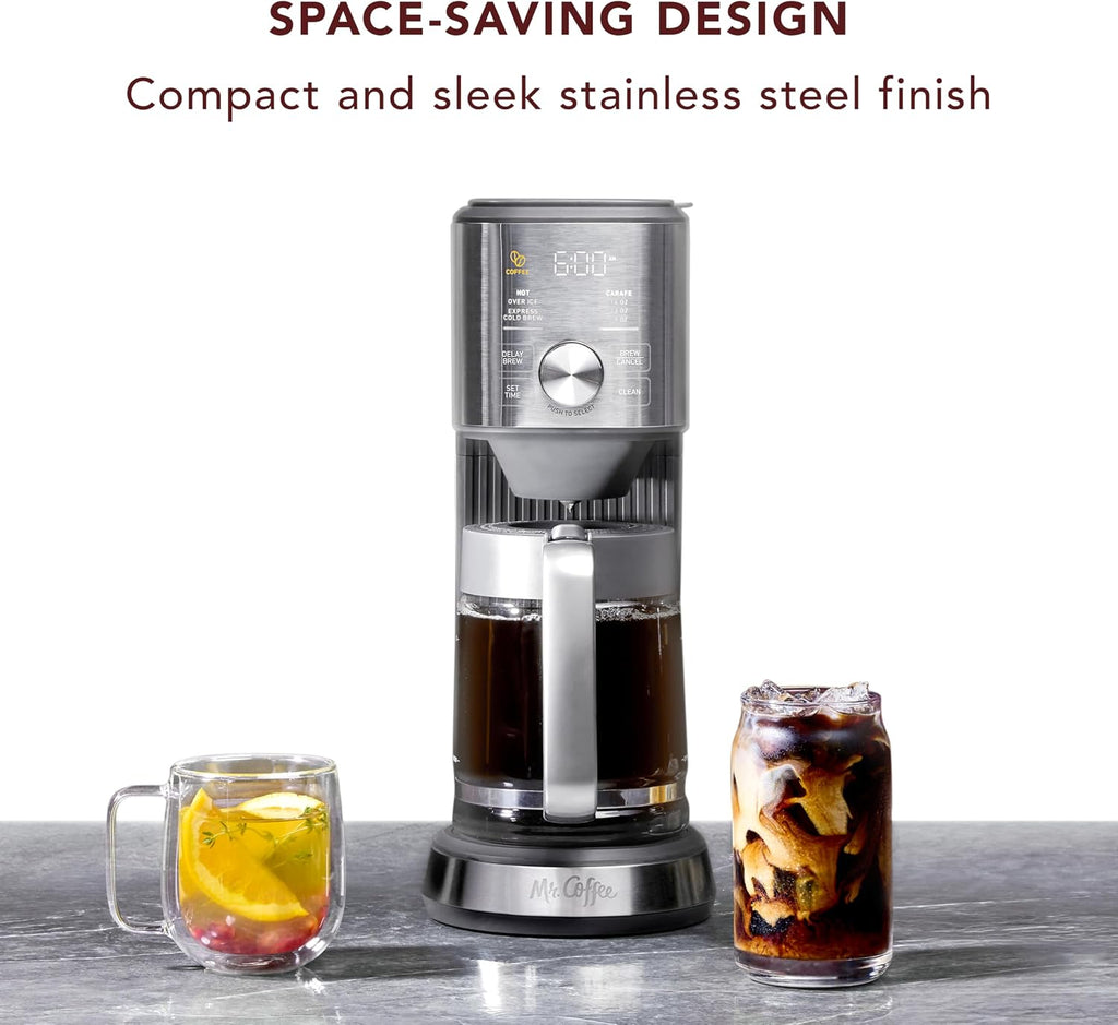 Mr. Coffee Perfect Brew, Intelligent Coffee Maker, Cold Brew Maker & Tea Brewer