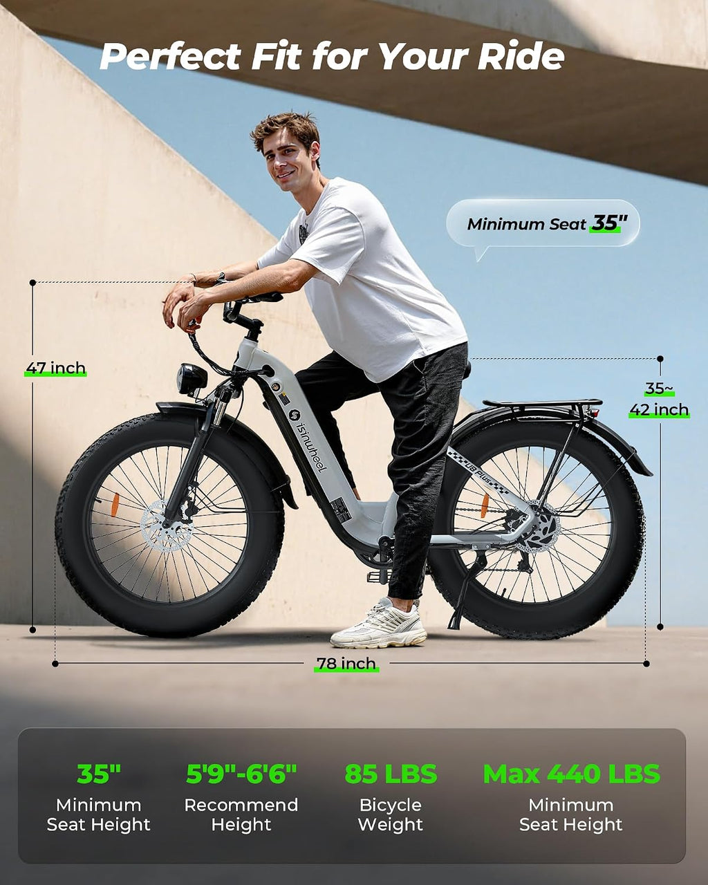 isinwheel Electric Bike for Adults,1500W Peak Motor Hydraulic Brake Electric Dirt Bike, 28MPH 105Miles (PAS) Ebikes for Adults with 48V 13AH/18AH Battery,26' Step-Thru Fat Tire Full Suspension EBike