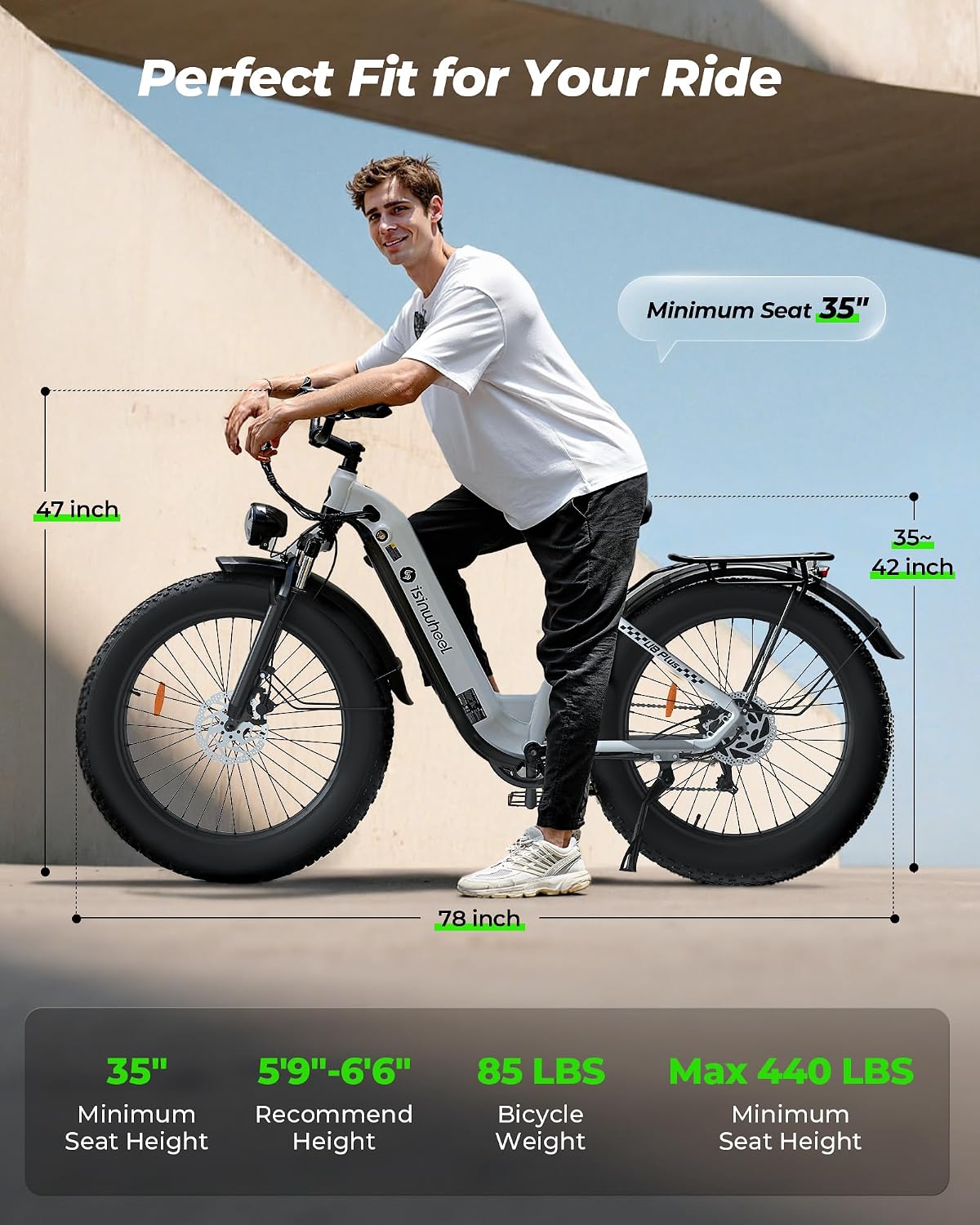 isinwheel Electric Bike for Adults,1500W Peak Motor Hydraulic Brake Electric Dirt Bike, 28MPH 105Miles (PAS) Ebikes for Adults with 48V 13AH/18AH Battery,26' Step-Thru Fat Tire Full Suspension EBike