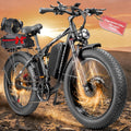 Peak-9000W-Dual-Motor-Electric-Bike for Adults, 52V 34AH Battery Up To 105 Miles, 42-46M PH Fast-Dual-Motor-Ebike,24'*4' Full-Suspension-Women-Men-Fat-Tire-Electric-Bicycle for Mountain Snow Off-Road