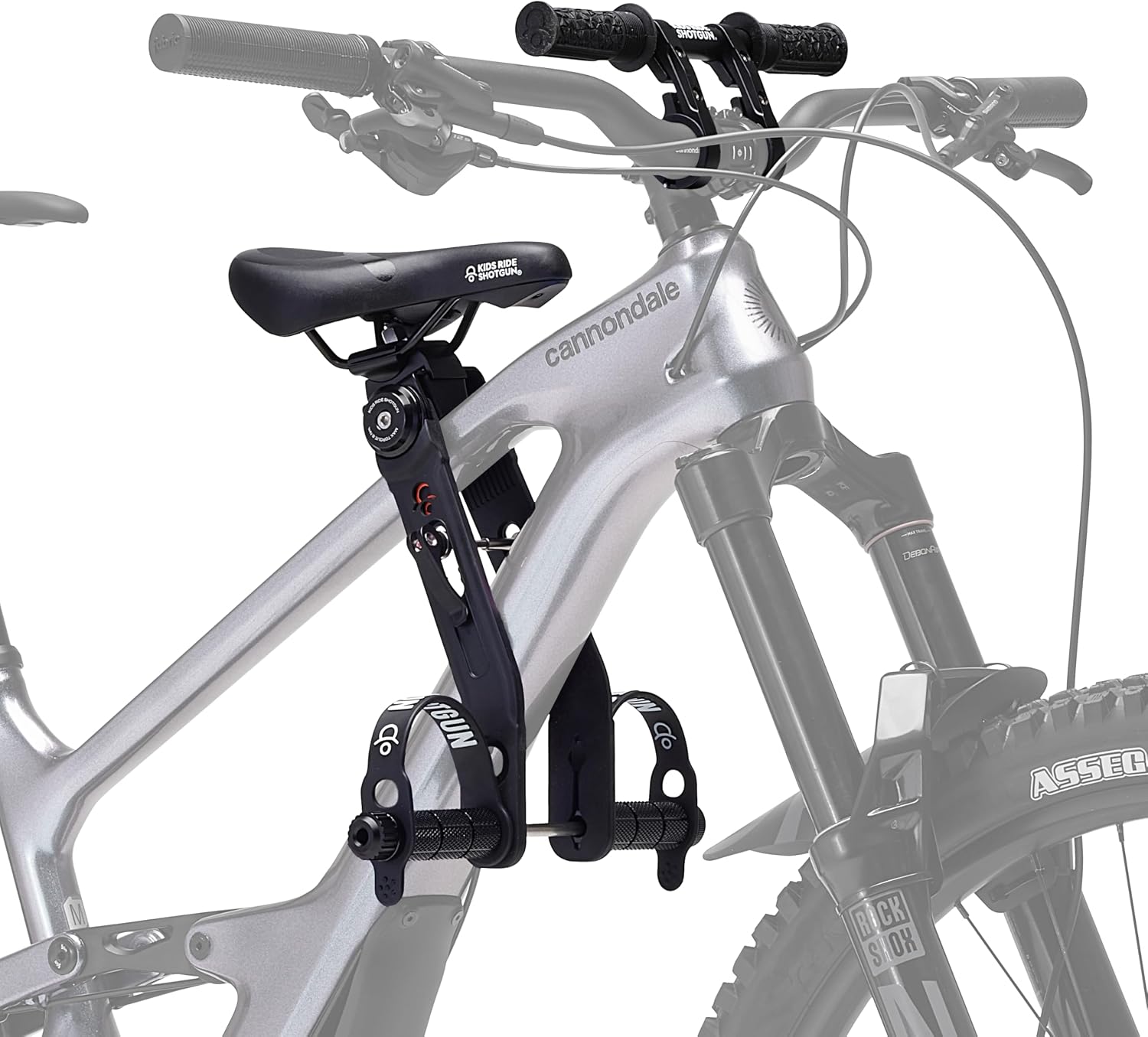 Kids Ride Shotgun - Child Bike Seat & Handlebar Combos - Front Mounted, for Children Aged 2~5 Years, Fits Most Adult Modern Mountain Bikes, Adjustable for Comfort
