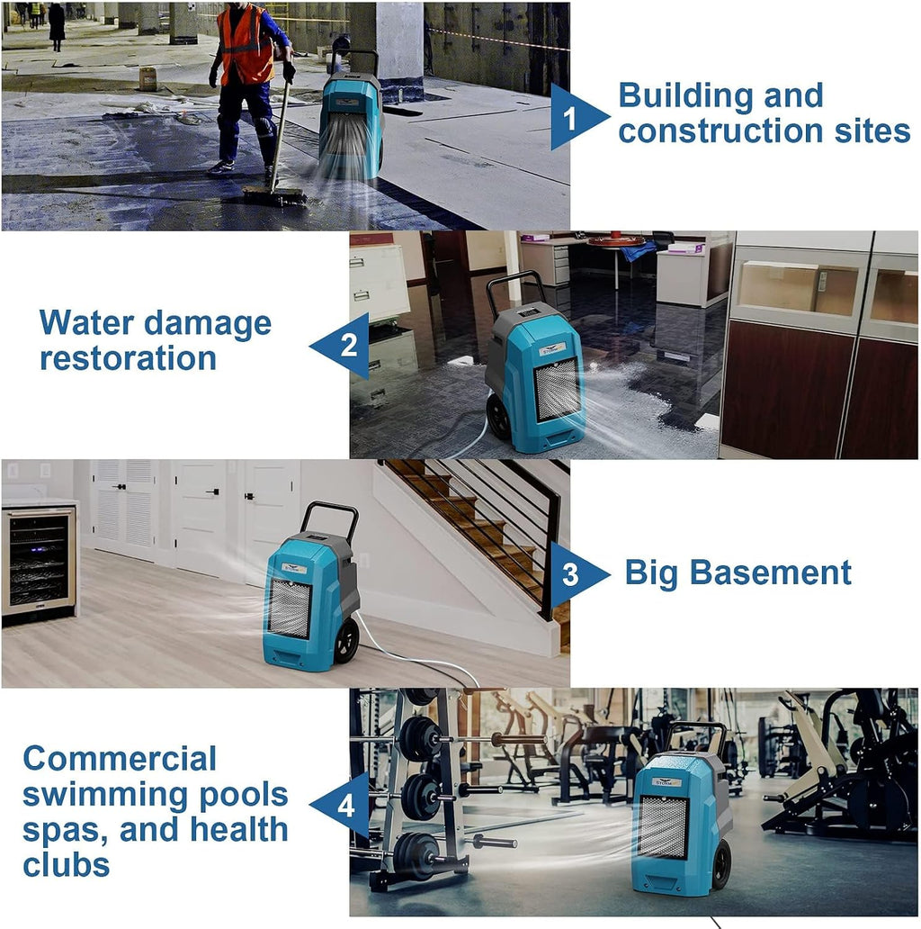 ALORAIR 180 Pints Commercial Dehumidifier with Pump Drain Hose, Smart Wi-Fi Dehumidifier for Large Basement, Industrial or Commercial Space, Smart Wi-Fi, 5 Years Limited Warranty