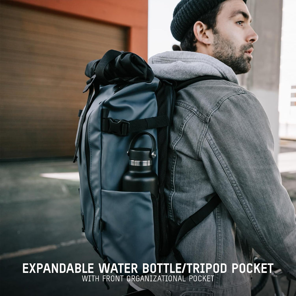 WANDRD PRVKE 31L Photography Bundle: Weather-Resistant Travel & Camera Backpack with Laptop Sleeve, Quick Side Access, Clamshell Opening – Ideal Photography & Travel Bag (Aegean Blue)