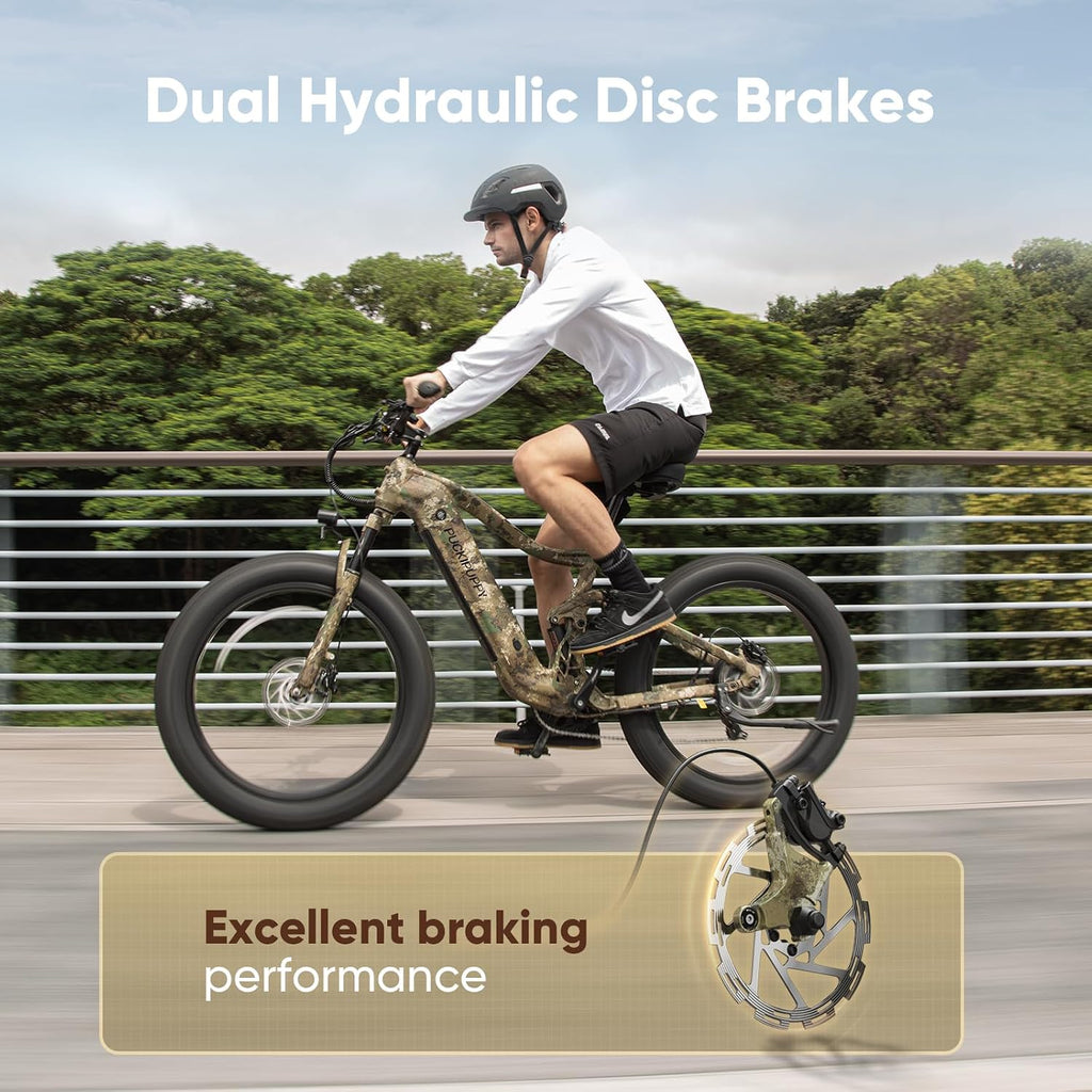 PUCKIPUPPY Boxer Electric Bike for Adults, 48V 20Ah Battery and Extra 15Ah Battery, 140Miles Range+