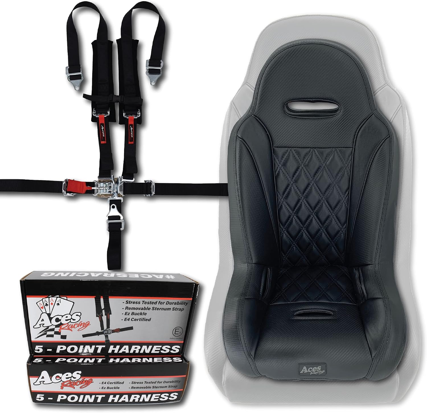UTV Junior Seat (Fits Stock and Aftermarket Seats) (Black - 5 Point Harness)
