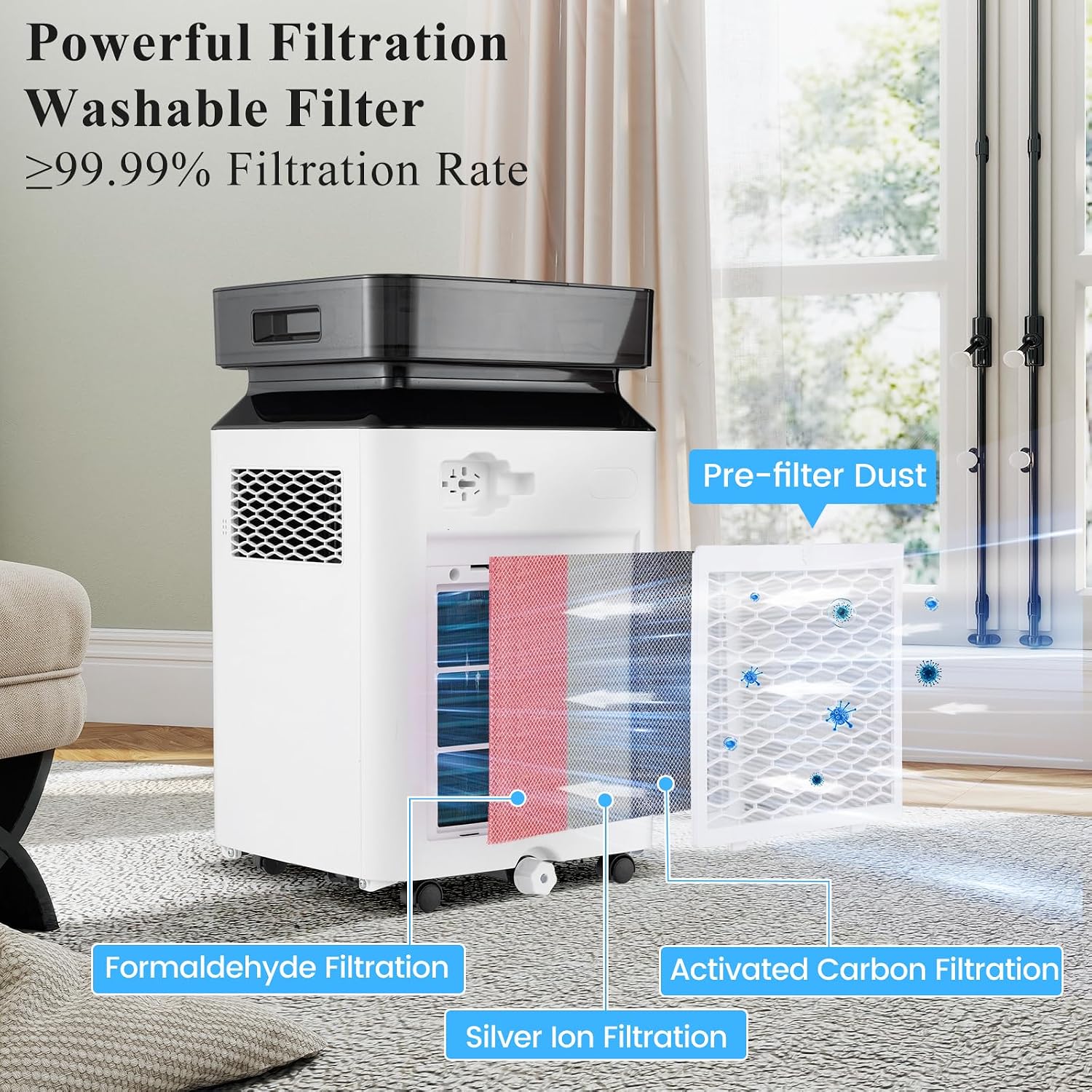 COSTWAY 120 Pints Dehumidifier with Pump, Easy Humidity Control, Multiple Drainage Options, 24H Timer & 2.2 Gal Water Tank, Dehumidifier for Basement, Home