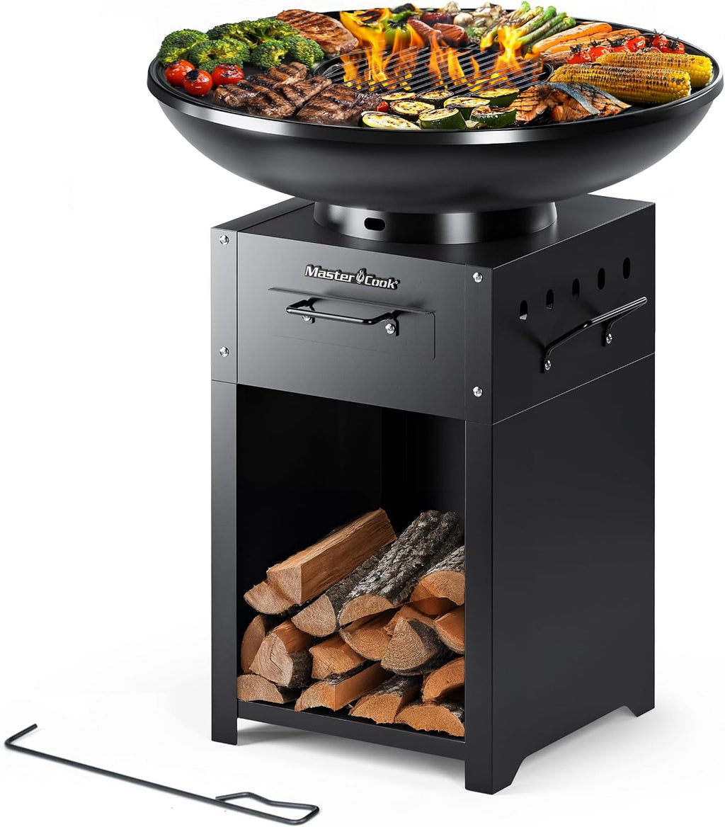 MASTER COOK Plancha Asada Grill, Spacious 470 SQIN Cooking Area BBQ Charcoal Grill, Carne Asada, Asador de Carbon, Metal Top for Backyard Parties, Camping and Outdoor