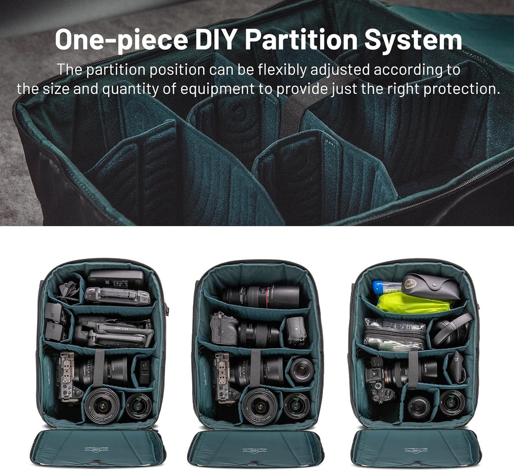 PGYTECH OneMo Lite Camera Backpack 22L for DJI, Sony, Canon, Nikon, OSMO Action/Pocket, DSLR/SLR Mirrorless, Camera Tripod Photographer Bag Gift, Camera Pack Black, Weekend Bag