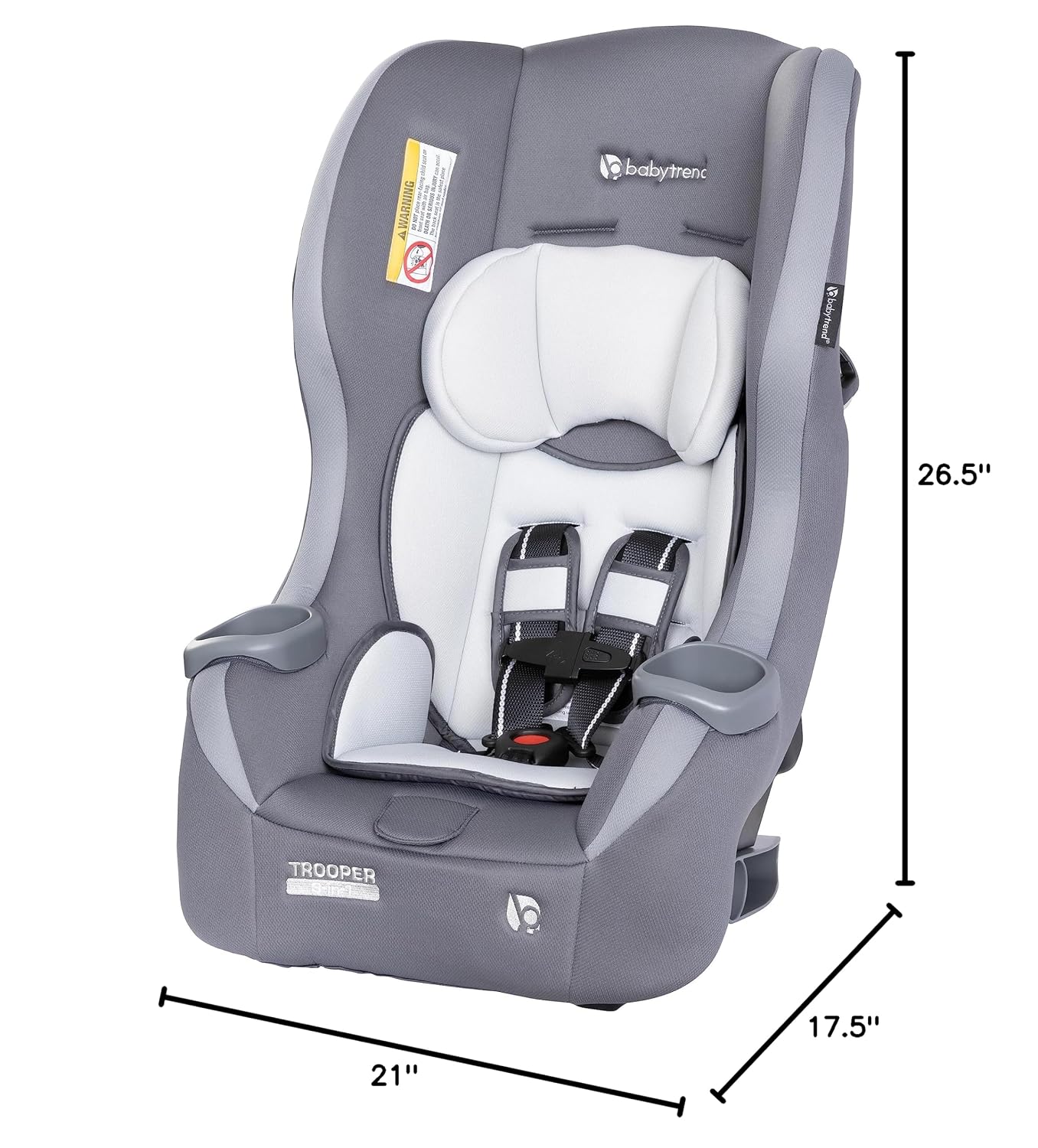 Baby Trend Trooper™ 3-in-1 Convertible Car Seat, Dash Grey